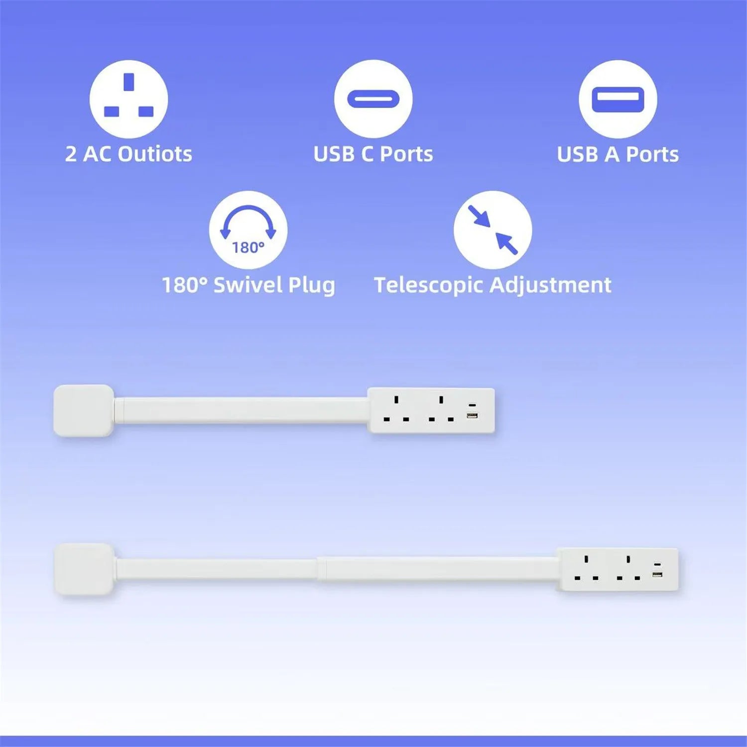 Rotating Outlet Extender Plug