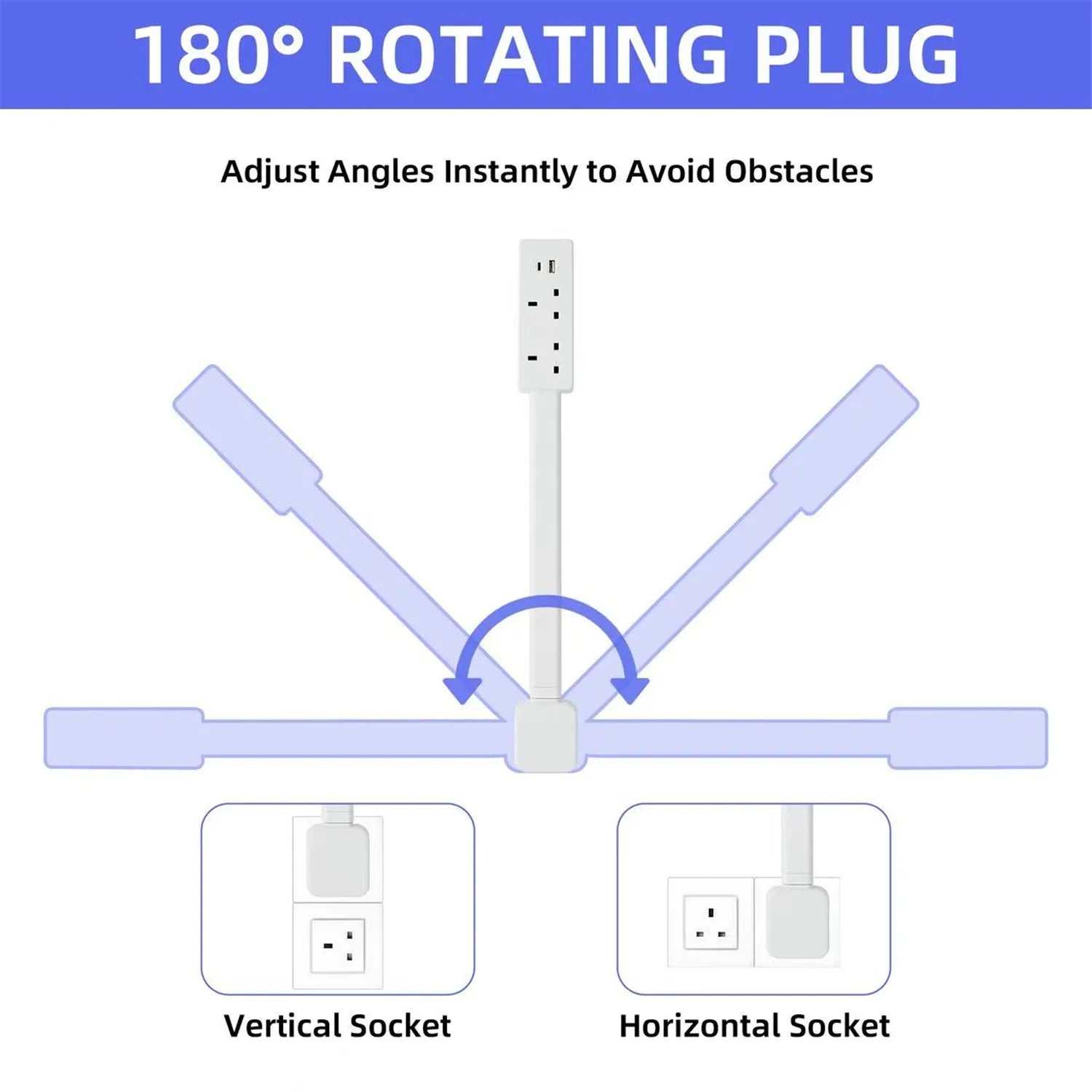 Rotating Outlet Extender Plug