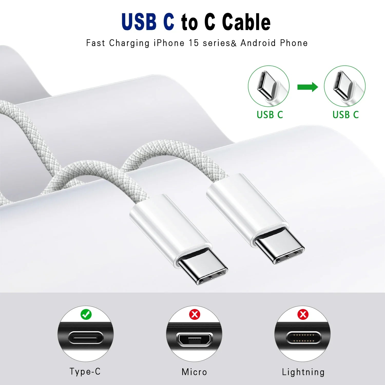 Fast Charging USB C to C Cable