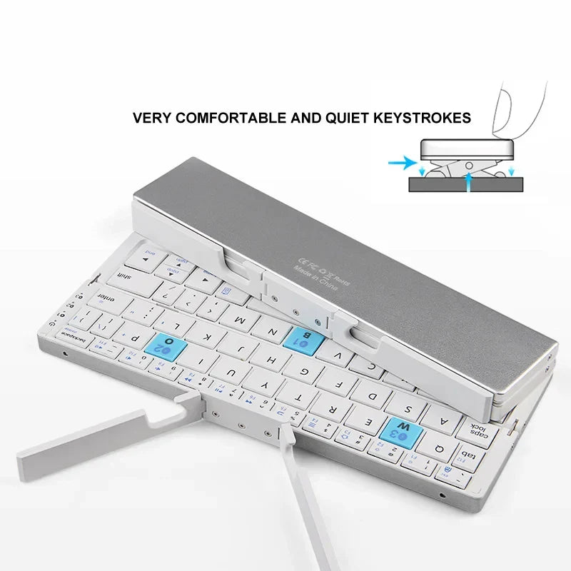Compact Foldable Bluetooth Keyboard